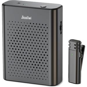Portable Voice Amplifier with Wireless Lapel Microphone for Teachers, Tour Guide, Elderly, Wireless Voice Amplifier for Classroom, Clip On Microphone System Speaker, Teacher Must Haves