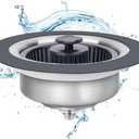 Semour Upgraded 3 in 1 Kitchen Sink Drain Strainer Stopper 304 Stainless Steel Pop Up Kitchen Sink Stopper Anti-Clogging Kitchen Sink Strainer Basket Filter for US Standard 3-1/2 Inch Drain, Pack 2
