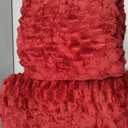 2 PCS Fleece Throw Blanket for Couch, Extra Large Fuzzy Deep Red Bed Blankets, Soft Cozy Plush Sofa Throws for All Seasons, 50x70 Inches 