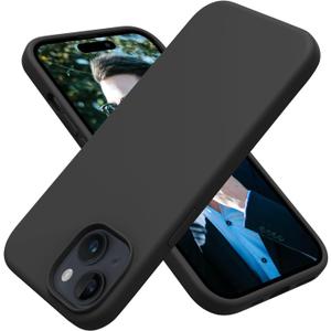 OTOFLY Compatible with iPhone 15 Case, Silicone Shockproof Slim Thin Phone Case for iPhone 15 (6.1 inch),(Black)