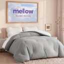 Mellow Marshmellow Comforter, Oeko-TEX Fabric (Gray, King/Cali King) | Extra Fluffy Double-Stuffed Down Alternative Duvet Insert, All-Season Temperature Balancing, Box Stitch, Twin / Twin XL)