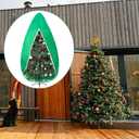 Upright Christmas Tree Storage Bag, Tapered Christmas Tree Cover for 7.5 FT Artificial Tree Standing with Ornaments, Tear Resistant Holiday Assembled Xmas Tree Bag with Zipper and Drawstring (Green)