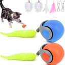 2 Packs Speedy Turbo Tail 3.0, 2025 New Interactive Cat Toy with Automatic Moving & Two Speed Adjustment for Indoor Bored Adult Cats