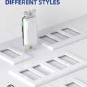 AIDA 20 Pack 3 Way Decorator Switch White, Electric Switches, Light Switch 15Amp, 120/277 Volt, 3 Way Rocker Switch, Wall Replacement, Self-Grounding, Residential Grade, UL Listed