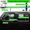Outside-Mount Window Visors Rain Guards for Jeep Wrangler JL 2018-2026/Jeep Gladiator 2020-2026, Full-Size Wind Vent Deflectors Car Accessories Dark Smoke 4-Piece Set with Thicker