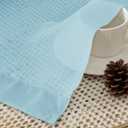 Aiyufeng 2 Pack: Basic Sky Blue Sheer Curtain Drapes 72 Inch Length 2 Panels for Living Room, Light Filtering Voile Drapes for Bedroom, Patio, Sliding Door, Each 42" W x 72" L