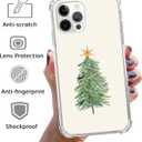 Watercolor Christmas Tree Phone Case Compatible with iPhone 16 Pro Max, Aesthetic Christmas Phone Case for iPhone 16 Pro Max, Cool TPU Shockproof Case Cover
