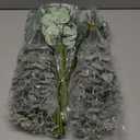 120 Pcs 4 Kinds Mixed Artificial Eucalyptus Leaves Stems Bulk Fake Silver Dollar Eucalyptus Bundle Faux Plants Greenery for DIY Bouquets Floral Arrangement Wedding Engagement Party Decor (Green)