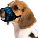 Dog Muzzle for Dogs to Anti & Prevent Biting Barking Chewing, Soft Grooming Muzzle for German Shepherd with Adjustable Strap (Blue, XL Snout(8.7''-10.2''))
