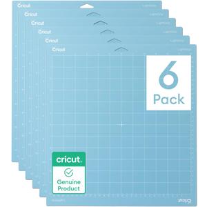 Cricut LightGrip Cutting Mat Pack (2 count, 12in x 12in) - for Explore & Maker Machines - ideal for standard paper, light cardstock & more, 14.5"L x 14"W
