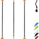 OCEANBROAD Kayak Paddle Alloy Shaft Kayaking Boating Canoeing Oar with Paddle Leash Orange