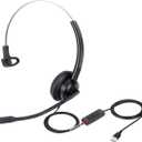 USB Headset with Microphone for PC Laptop Computer Headphone Noise Cancelling Mic for Home Office Online Class Skype Zoom (H360M)