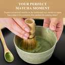 Matcha Whisk Set, Matcha Making Kit Whisk (Chasen Holder), Ceramic Whisk Holder (Mottled Green), Bamboo Scoop, Powder Starter Sifter, Spoon Japanese Tea Tools For Ceremony Gift