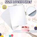 Skyygemm 12 Pcs 17 x 25 Inch Rectangle Cake Boards Half Sheet Cake Board Corrugated Single Wall Base for Pizza Dessert Base Pastries Food Bottoms Party Display Supplies Grease Proof Cardboard, White