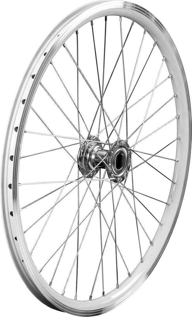 Adults Bicycle Wheels Rim for 3 Wheels Bike, Tricycle Right Wheels 24", Not Suitable for Bicycles, Tire Rims Replacement, Double Wall Alloy Rim, 36x13G Silver Spoke, Aluminum Alloy