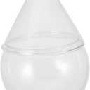 Garneck Creative Round Cocktail Glass Base 10.4x10.4x9.5CM High Borosilicate Glass for Home Bars and Parties Unique Design for Chilling Drinks