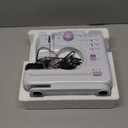 Portable Sewing Machine for Beginners, Mini Electric Sewing Machine with 12 Stitches 2 Speeds Foot Pedal, Dual Power Small Handheld Sewing Machine for Home Travel Easy to Use, Purple