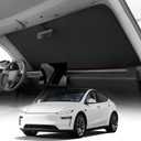 REEVAA Windshield Sun Shade for Tesla Model YL/Y Juniper 2026 | Keep Your Vehicle Cool, Dual-Layer Heat & UV Protection, Full Windshield Coverage