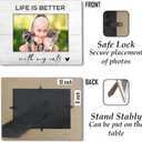 Cat Picture Frame 8X10, Cat Photo Frame, Cat Gifts For Women Cat Lovers Men Girls Frames, Cat Gifts Lovers for Kids, Life Is Better With Cats Picture Frames For Tabletop Wall