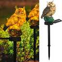 Dazzle Bright 1 Pack Owl Figure Solar LED Lights, Resin Garden Waterproof Decorations with Stake for Outdoor Yard Pathway Outside Patio Lawn Decor to Scare Birds Away, Gifts for Women, Owl Lovers