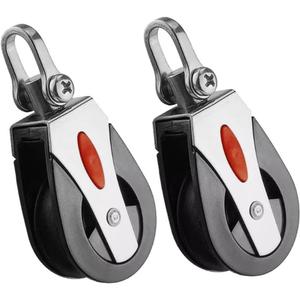 Heavy Duty Equipment Single Rotating Nylon Pulley Block With Efficient Design(2pcs)