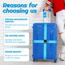 Weewooday 8 Pcs Luggage Straps Suitcase Tags Set for TSA Approved, 4 Travel Adjustable Suitcase Belt, 4 Silicone Luggage Tags with Name ID Card Travel Accessories(Blue,Airplane)