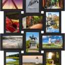 MELANNCO Collage Picture Frame for Wall, Holds 12 Photos - Six 4x6 and Six 6x4 Images, 18x23 Inch Black Plastic Frame, Hang Horizontal or Vertical, Gallery Wall Decor