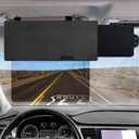Veharvim Polarized Sun Visor for Car, Upgraded UV400 Car Sun Visor Extension with PC Lens and Side Sunshade,Anti-Glare Visor for Safe Driving (No Zipper)