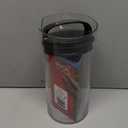 Prepara Evak Fresh Saver, Medium-Tall Airless Canister with Black handle, 2.3 Quart, Clear