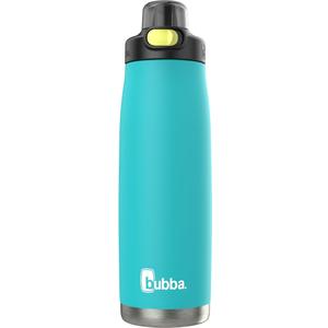 Bubba Radiant Stainless-Steel Pop-Up Straw, 24oz Water Bottle, Medium, Rubberized Scuba