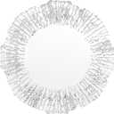 ChargeIt by Jay Flower Charger Large 13-inch Decorative Glass Service Plate for Home Or Professional Fine Dining-For Upscale Catering Events, Dinner Parties, Or Weddings, Silver