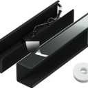 2 Pack No-Screw Cable Management Under Desk, Self-Adhesive Cord Organizer, Wire Management Tray for Office and Home (Black)