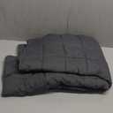 Weighted Blanket for Adults (20lbs, 48"x72" Twin Size) - Cooling Heavy Blanket for 130-220lbs with Premium Glass Beads - Soft Thick Big Blankets for All-Season Sleeping Comfort Breathable- Grey