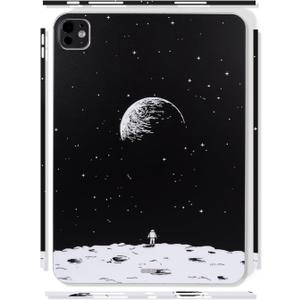 IMMOENUC - Tablet Skin Sticker for 2024 iPad Pro M4 13 inch A2925/A2926 Back Decals Protector Film Anti-Scratch Abrasion Resistant with Tablet Side Bezel + Pencil Pro StickerEarth Pattern