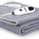 Heated Mattress Pad Mini Twin Size, 31.5" x 63" Electric Mattress Pad with Digital Controller, 9 Heat Settings, 1-6 Hours Auto Shut Off, Fast Heating, Machine Washable, Gray