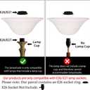 Glass Lamp Shade Replacement for Torchiere Floor Lamps, Lamp Shade for Floor Lamp Suitable for E26 Socket, Standing Lamp Replacement Shade, Alabaster Glass Bowl Shade, E26 Socket Not Include(White)