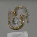 Quality Curtain Holdbacks, Solid Steel Curtain Holdback with Disk Finial,Electroplate Finishes, Set of 2 Window Curtain Tieback Hooks, Warm Gold