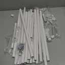 2 Pack White Curtain Rods for Windows 66 to 120, Heavy Duty Adjustable Window Curtain Rod for Living Room, Outdoor Patio, 5/8 inch Diameter Metal Standard Drapery Rod Set with Bracket, Easy Install