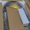 Lofeyo Bathroom Sink 21" Yellow Glass Vessel Sink With Faucet And Drain Combo Modern Boat Shape Artistic Basin Bathroom Vessel Sink Above Counter Small 6" Deep Vessel sink Oval Sink LOF-BL33554