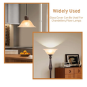 Glass Lamp Shade Replacement for Torchiere Floor LampsLamp Shade for Floor Lamp with Base E26 Socket, Standing Lamp Replacement Shade, Alabaster Glass Bowl Shade,E26 Socket Not Included (Amber)