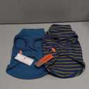 KYEESE 2Pack Dog Sweater Warm Pets Coats Soft Dog Sweaters for Small Dogs Male Stretchy Dogs Clothes Turtleneck Small Pet Sweaters Pullover Pets Sweatshirt (Small (4-7lbs), 2# Stripe+Navyblue)