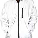 Reflective Coat Hooded Windbreaker Fashion Runing Pocket Jacket (Small, Gray)