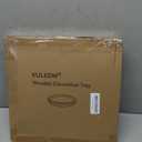 Handmade 12in Decorative Tray for Coffee Table Tray Decor, Black Wooden Decorative Round Tray for Kitchen, Living Room, Home Decor