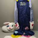 Morph Easter Bunny Costume Adult Rabbit Mascot Dungarees Suit for Easter Costumes Celebrations and Events (X-Large)