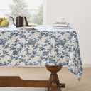 Cotton Linen Rectangle Tablecloth - Pastoral Floral Tablecloth Washable Table Cloth for Kitchen Dining Room Table Cover for Party Dinner, Picnic, 55 120 Inchs
