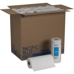 Georgia-Pacific Blue Select 2-Ply Perforated Paper Towel Rolls, 27385, 85 Sheets Per Roll, 30 Rolls Per Case (White)