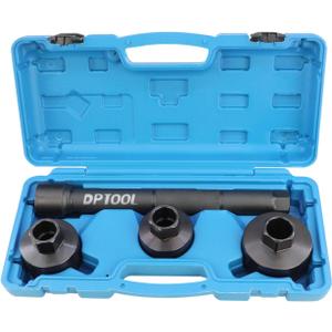 DPTOOL Inner Tie Rod End Removal Tool Kit, Axial Steering Ball Joint Puller Remove Install, 30-35mm 35-40mm 40-45mm 1/2" Drive Inner Rod Steering Rack Knuckle Tool for Car Track