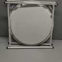 Garden 4 you End Table Metal Side Table Round Folding Tray Cyan Sofa Small Accent Fold-able Table, Round End Table Tray, Next to Sofa Table, Snack Table for Living Room and Bed Room,White