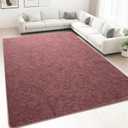 4x6 Area Rugs for Living Room, Washable Memory Foam Soft Modern Rug, Indoor Low Pile Minimalist Non Slip Carpets for Kids Girls Bedroom Nursery Dorm Home Decor, Red