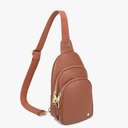 INICAT Crossbody Sling Bags Fanny Packs Leather Purses Chest Bag for Women